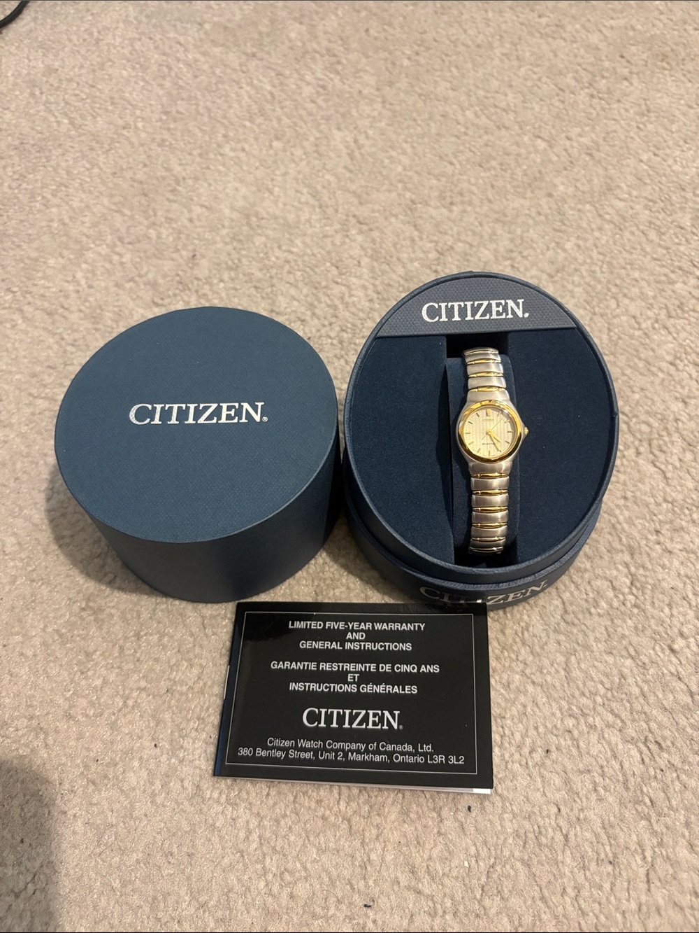 Citizen Two-Tone Gold and Silver Bracelet Watch